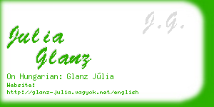 julia glanz business card