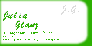 julia glanz business card